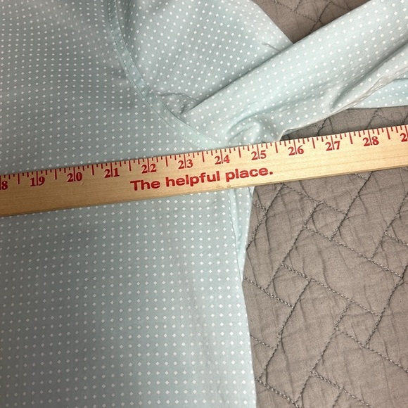 JF J ferrar Mens Light Green with White dots Long Sleeve Shirt Sz 17/17.5 - Picture 7 of 11